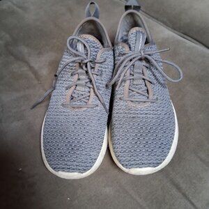 Skechers Memory Foam Lace Up Pull On Gray Mesh Sneakers Women's 8.5M